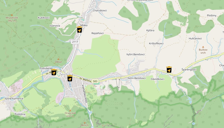 triedenie jedlych olejov terchova mapa