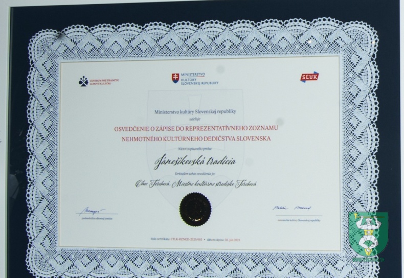 Certifikát pre obec